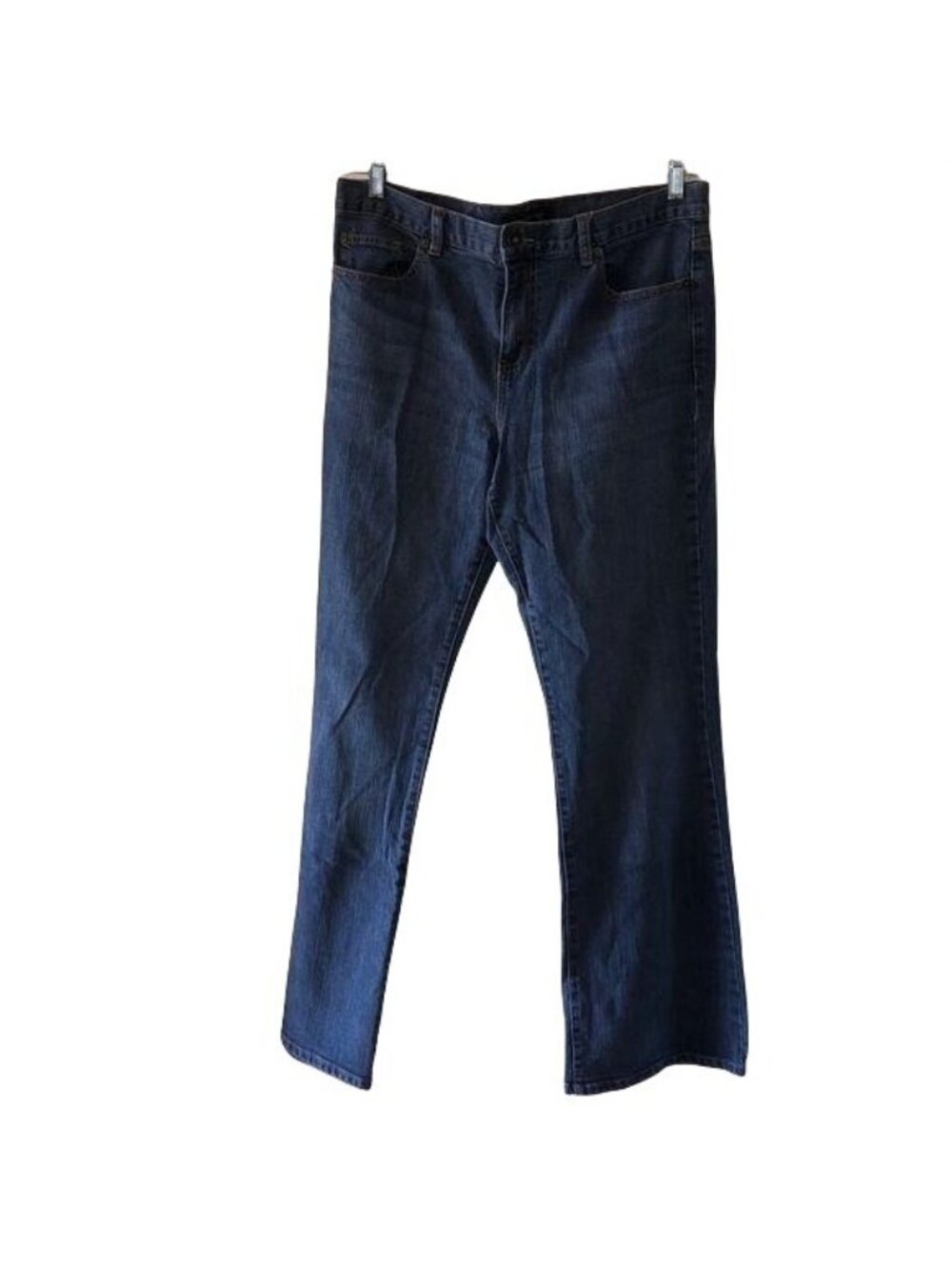 Calvin Klein Womens Flare Jeans Size 32/14 Cotton Blend Dark Wash